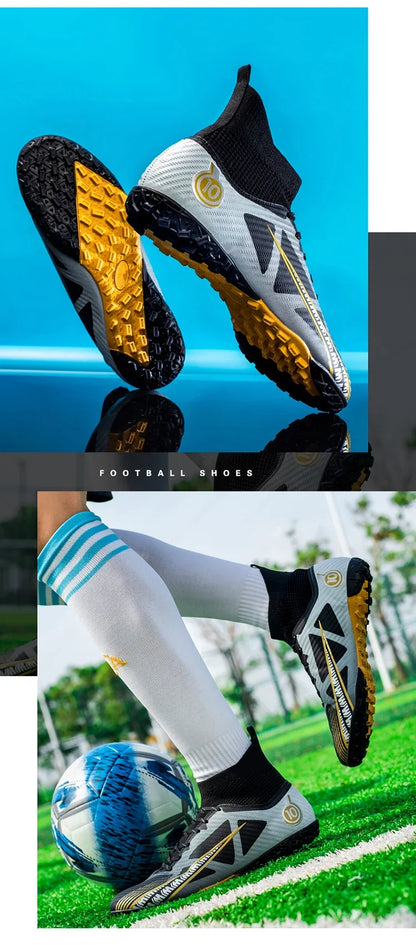 Chaussures de football pour hommes, chaussures de football professionnelles originales résistantes, ultralégères, de qualité supérieure, antidérapantes, rapides