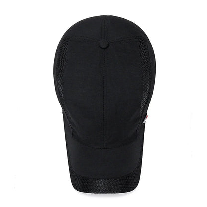 Summer Breathable Mesh Quick-Drying Hat Outdoor Sports Sun Hat Red Leather Label Sun Protection Sun Hat