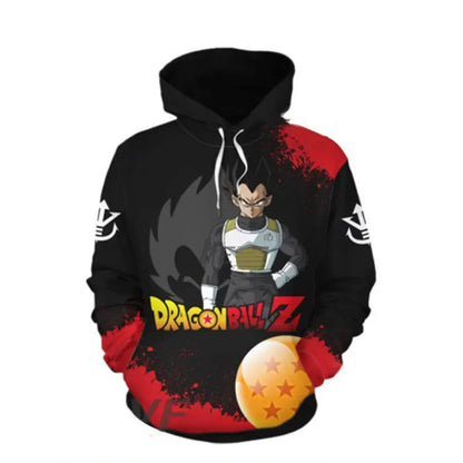 Sweatshirt com capuz Dragon Ball para rapazes e raparigas, novo modelo de outono e inverno, criativo, largo e versátil