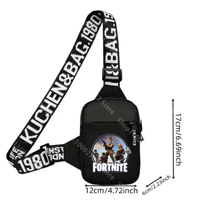 Fortnites Adult Shoulder Bag Sports Casual Lightweight Mini Phone Bags Cartoon Game Figure Printed Men Crossbody Chest Pack Gift