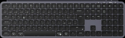 Tastiera wireless ultra-sottile Keychron B6 Pro layout ISO, formato completo, portatile e leggera, con connessioni 2.4GHz e Bluetooth