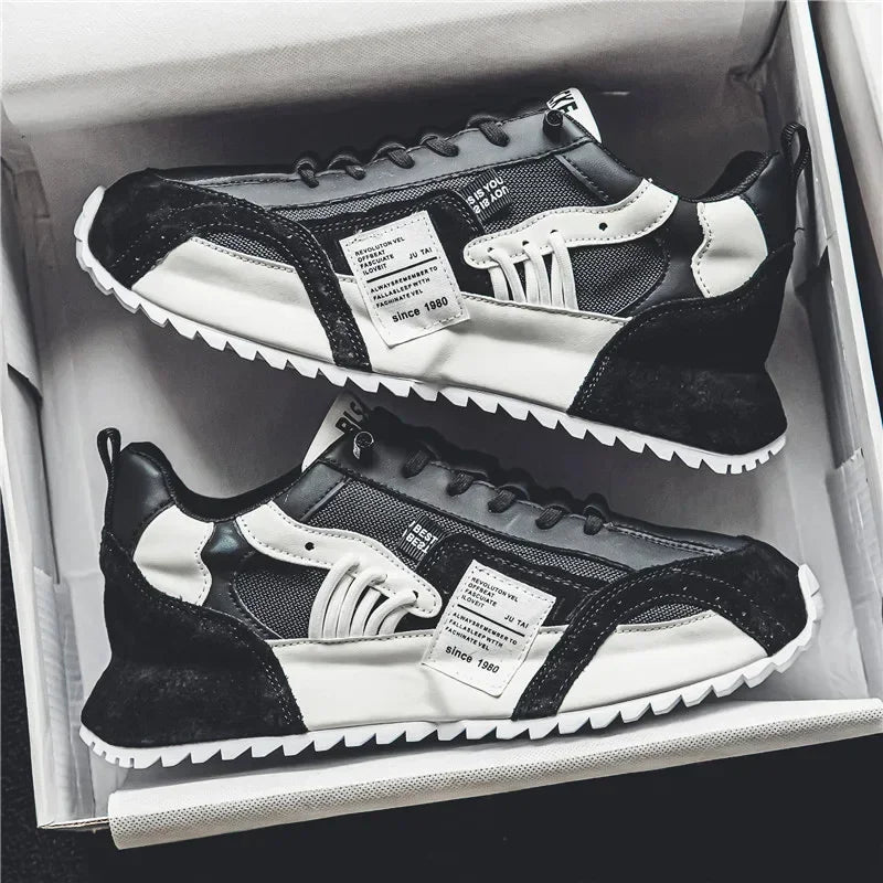 Luksus sneakers til mænd, sportssko, mokkasiner, chunky sneakers til mænd, afslappede sneakers, komfortable, åndbare, trendy designede sko med personlighed