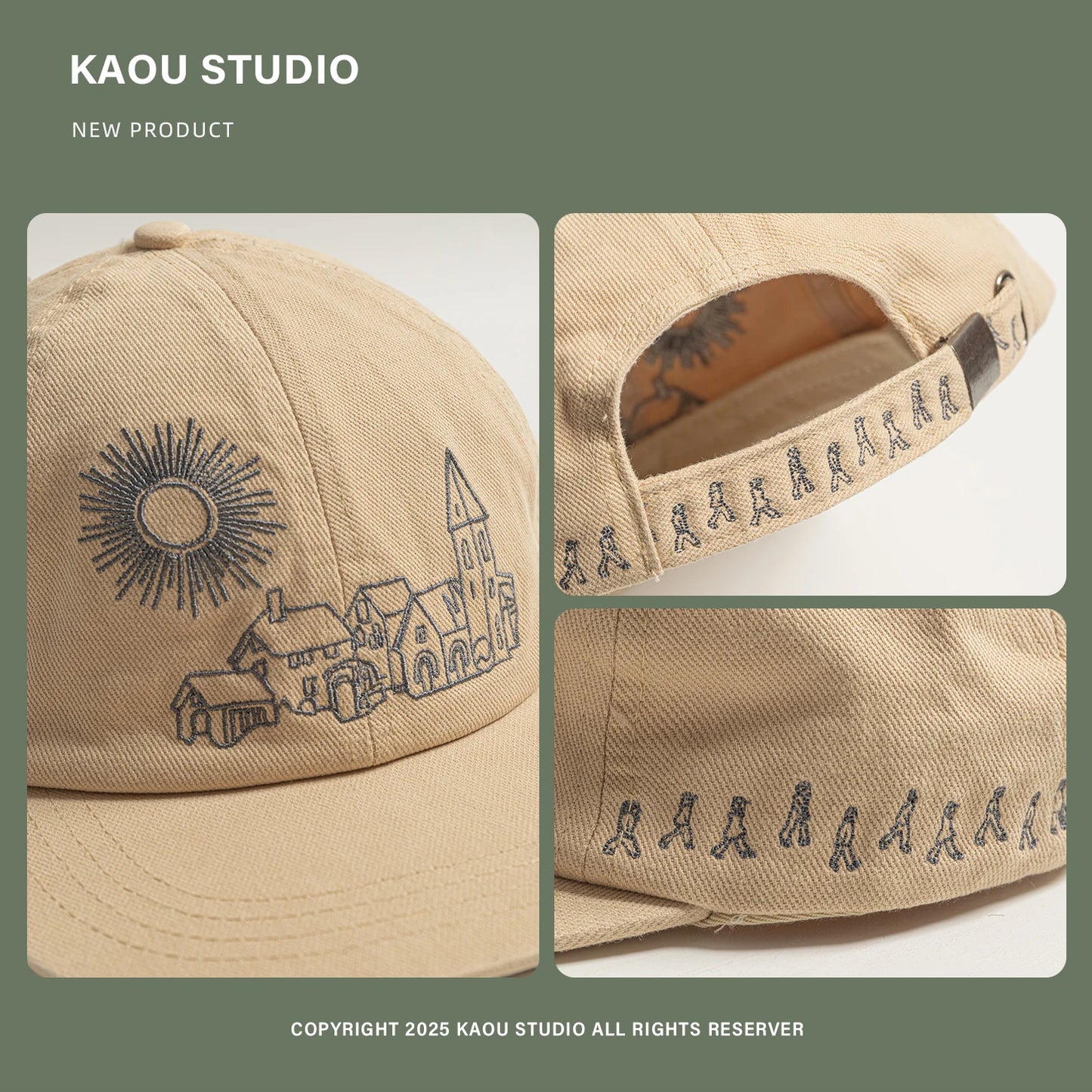 Heavy Embroidery Flat Brim Baseball Cap Niche Unisex Hip Hop Duckbill Cap Fashion Versatile