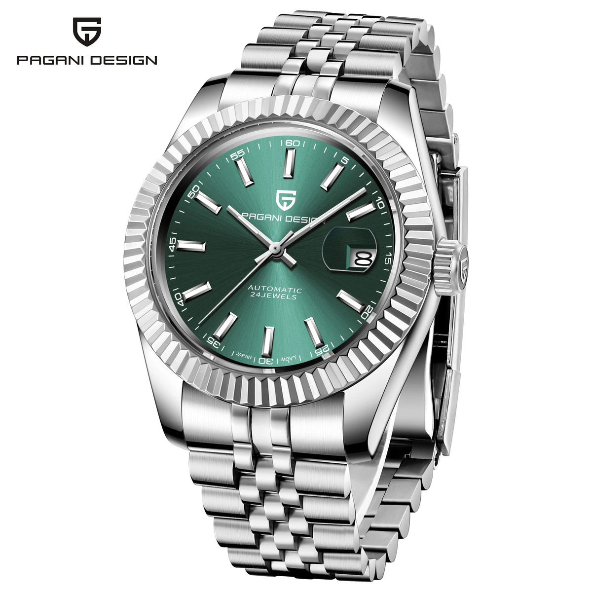 Relógio de pulso mecânico para homem PAGANI DESIGN PD1645 – Movimento 8215, vidro de safira, modelo de luxo em aço, resistente à água até 100 m