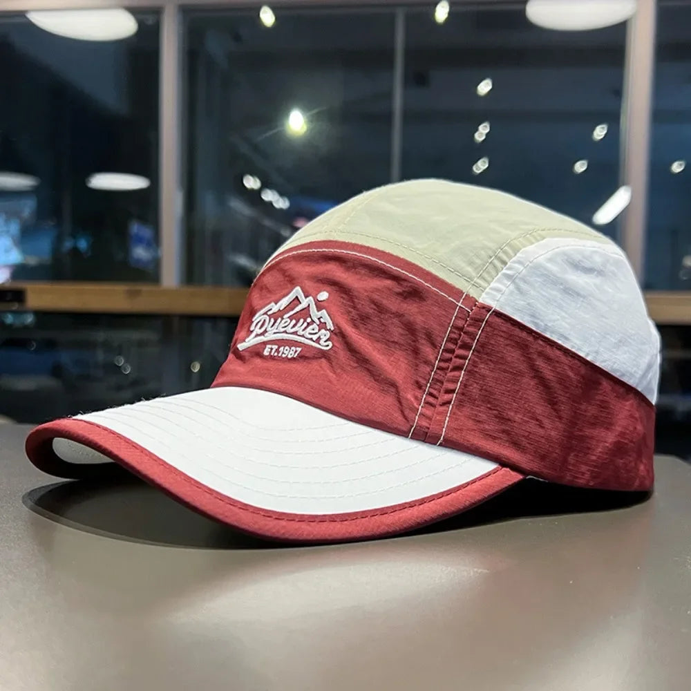 Retro Japanese Style Hip-hop Hats 5 Panel Thin Flat Brimmed Baseball Cap Quick-drying Breathable Sunscreen Hat Unisex