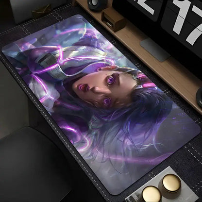 Tappetino mouse PC Overwatch Sombra sexy, tappetino per laptop viola kawaii con ragazza anime, tappetino per tastiera, accessori gaming, tappetino da scrivania per gamer