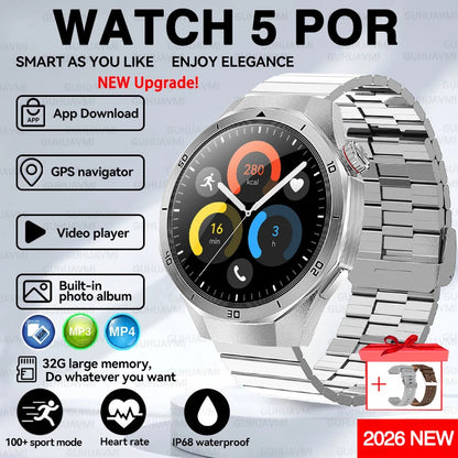 2026 New Watch 5 Pro Genuine Smart Watch GPS Map Navigation NFC Call 32GB memory Clock Built-in Video Music playback Smart Watch