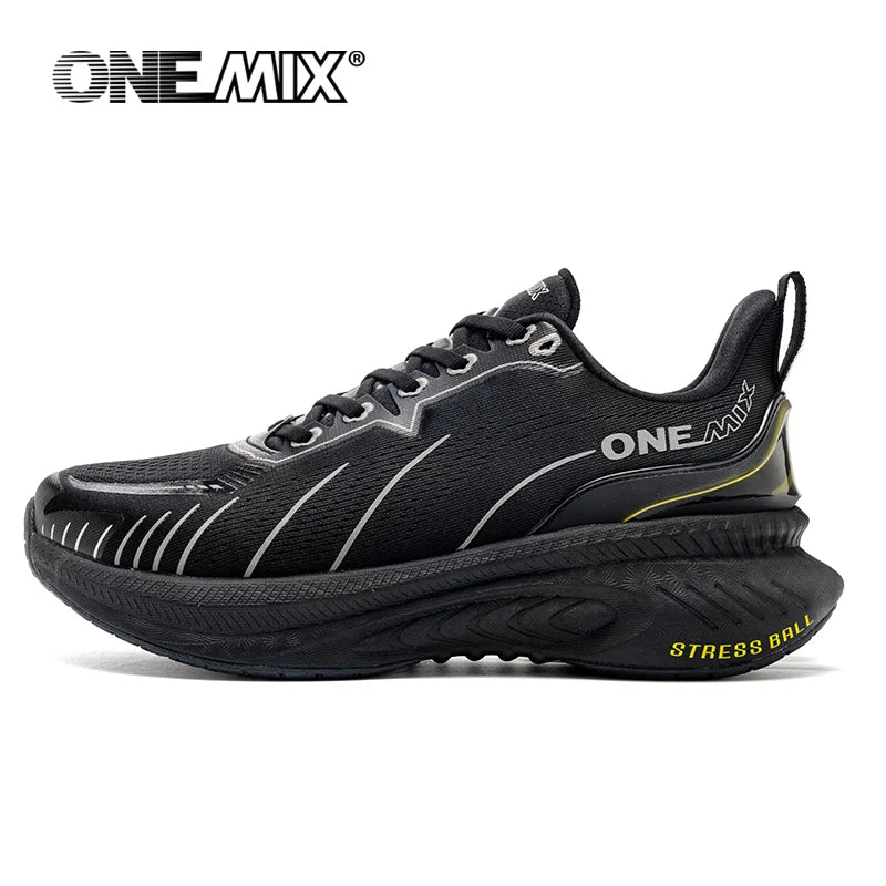 „ONEMIX“ nauji amortizuojantys bėgimo bateliai vyrams, tinkami intensyviai bėgantiems, su raišteliais, sportiniai moterims, neslystantys, lauko sportiniai vyriški sportiniai bateliai