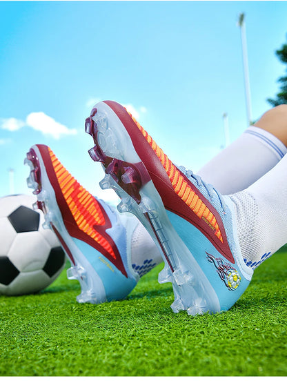 Nouvelles chaussures de football pour hommes, crampons de sport d'extérieur, antidérapantes, à longues pointes, respirantes et confortables pour l'entraînement et les matchs.