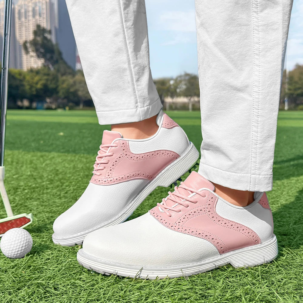 Ladies' Professional Golf Shoes, Fashionable Casual Walking Shoes, Outdoor Fitness Non Slip Comfortable Golf Sports Shoes