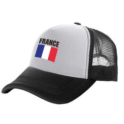 Franciaország Trucker sapkák Divatos, menő francia sapkák Baseball sapka Nyári, szabadtéri, napvédő hálós sapkák