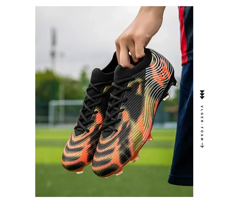 Nouvelles chaussures de football pour hommes, crampons, baskets de haute qualité, chaussures de football antidérapantes pour gazon, bottes de football pour garçons, chaussures de match d'extérieur très vendues, modèle m