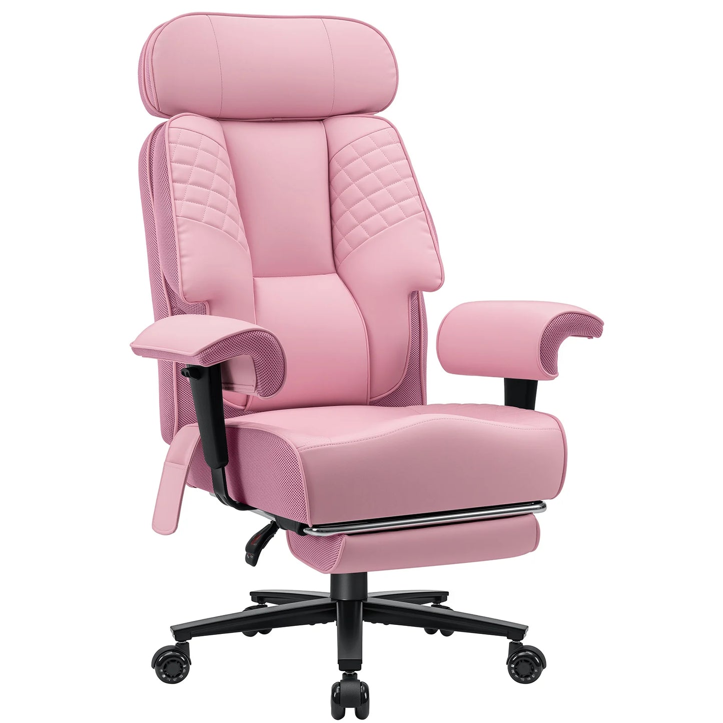 Executive Office Chair with Foot Rest and Waist Lumber Support, Ergonomic Gaming Chair with Adjustable Height Headrest for Home