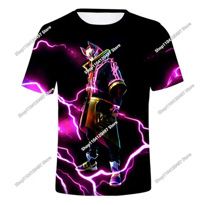 Battle Royale 3D Fortnite T-shirt Tees Men and Women Boys Girls Victory Cartoon Tops Teen Clothes Kids Hero Game Tees Tops