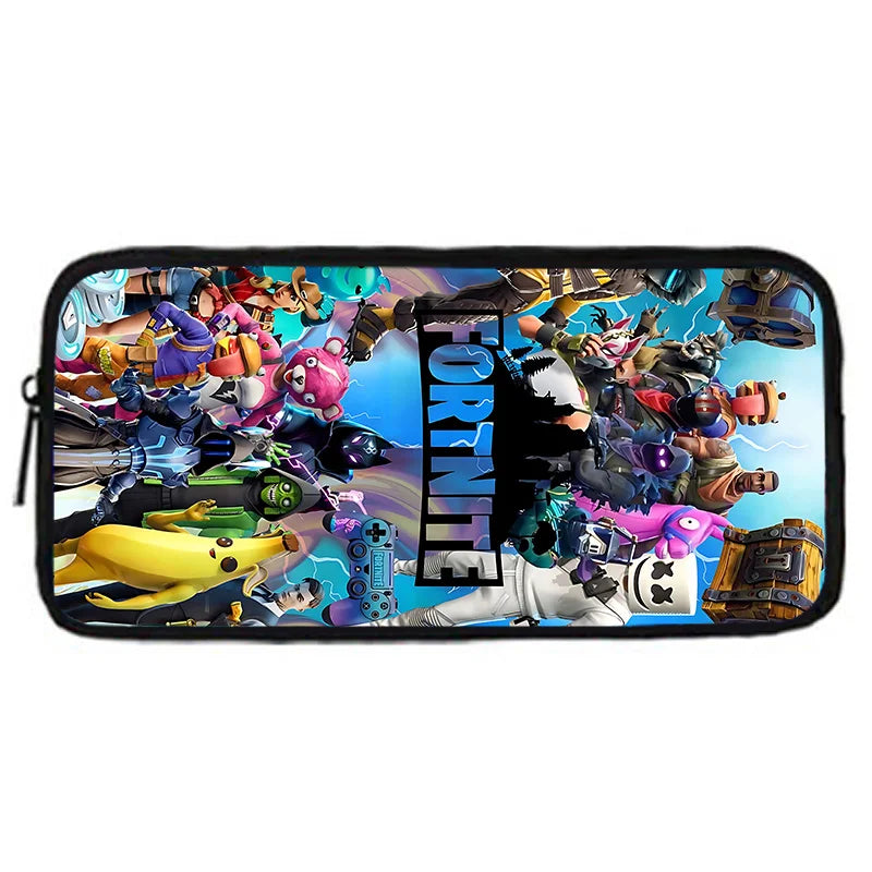 Mochila Escolar Infantil Hot Game com Lancheiras, Design-F-FortniteS, Estojos para Lápis, Mochilas Escolares para Rapazes e Raparigas, Melhor Presente