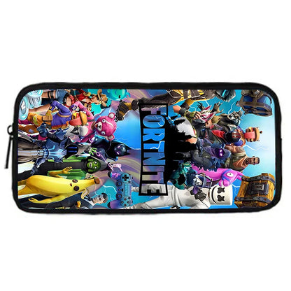 Mochila Escolar Infantil Hot Game com Lancheiras, Design-F-FortniteS, Estojos para Lápis, Mochilas Escolares para Rapazes e Raparigas, Melhor Presente