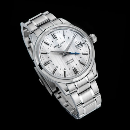 SEESTERN Men's Automatic Mechanical Wristwatch NH34 GMT Movement 10bar Waterproof Domed Sapphire Crystal Watch Limited S446 New