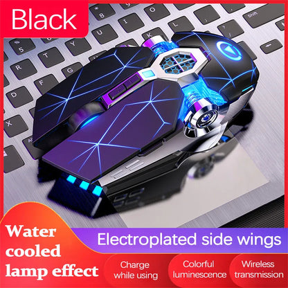 UTHAI A7 Laptop Accessories Rechargeable Wireless Mouse Mute Office Game Water Cooled Light Effect Bluetooth Mouse