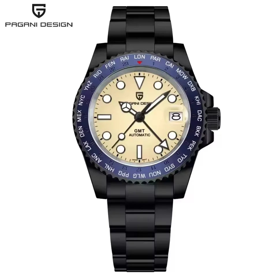 PAGANI DESIGN V4 40MM GMT NH34 Luxury Men's Watches Top Fashion Automatic Mechanical Watches for Men Sapphire Waterproof Clock