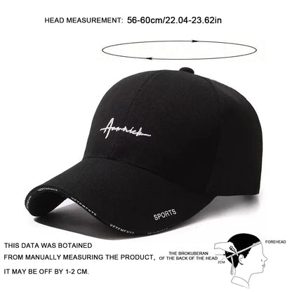 Unisex SPORTS Embroidery Baseball Caps Spring Autumn Outdoor Adjustable Casual Hats Sunscreen Hat Sports Cap