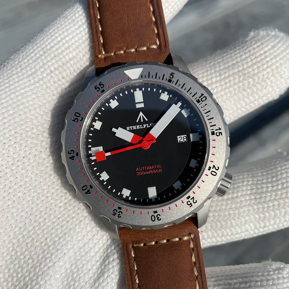 STEELFLIER Official SF752 Fashion Mechanical Wristwatch NH35 Movement Super BGW9 Luminous 20Bar Waterproof Luxury Dive Watches