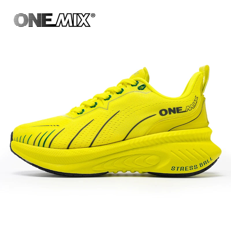 „ONEMIX“ nauji amortizuojantys bėgimo bateliai vyrams, tinkami intensyviai bėgantiems, su raišteliais, sportiniai moterims, neslystantys, lauko sportiniai vyriški sportiniai bateliai