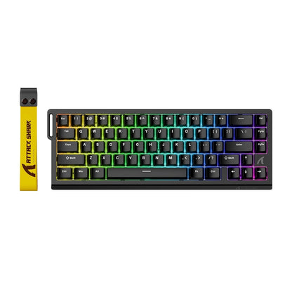 Tastiera meccanica da gaming ATTACK SHARK X68 HE Rapid Trigger 60% cablata con attuazione regolabile, switch magnetici Hall Effect, 8KH