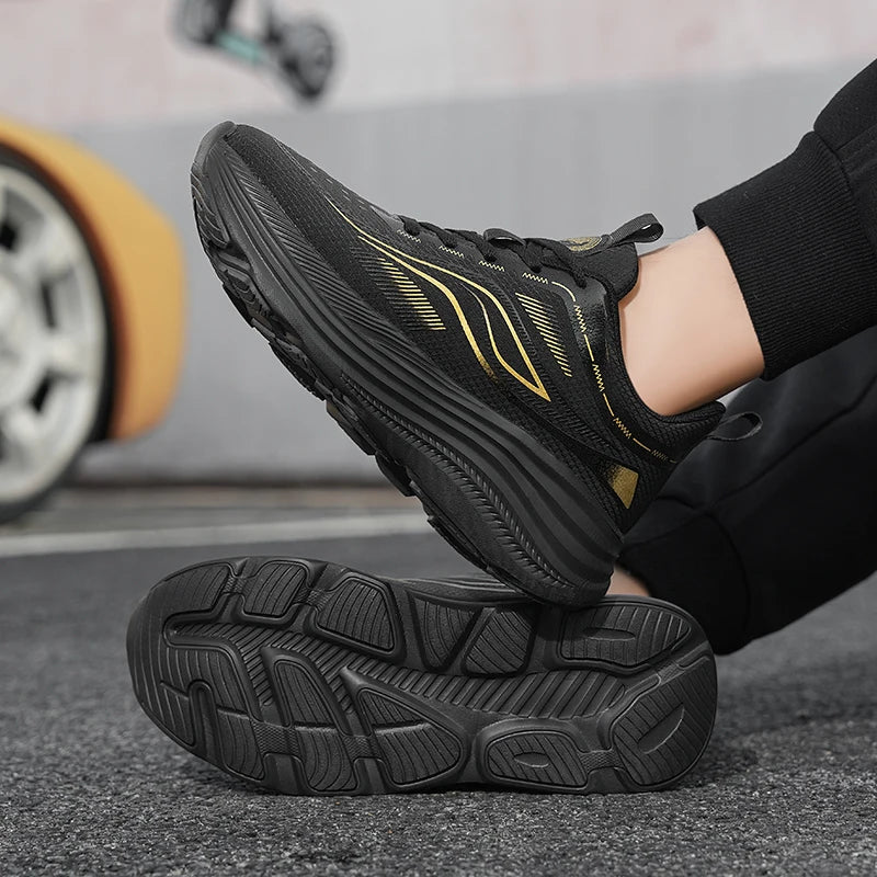 Unisex Breathable Mesh Sneakers Thick Cushion Sole Non Slip Casual Running Walking Daily Sports Shoes