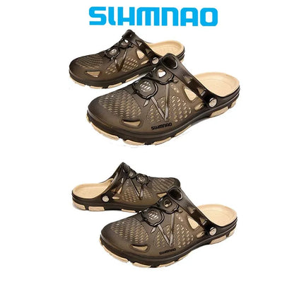 Men's Summer Outdoor Fishing Shoes, Anti Slip Lightweight Casual Beach Sandals, Durable Thick Soled Shoes for Home Use