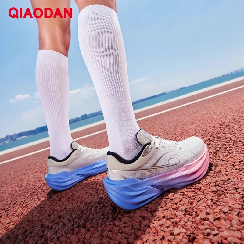 QIAODAN TG1.0 Pantofi de alergare pentru femei, pentru maraton, cu platformă nouă, de competiție, cu amortizare, moi, pentru distanțe lungi, QDB022253285