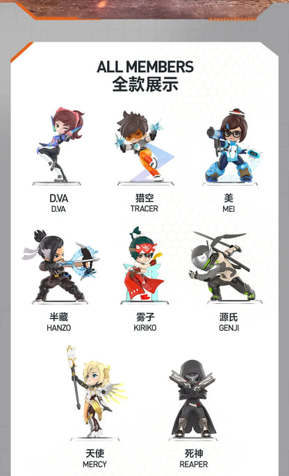 POP MART Overwatch Play of The Game Series Caixa Surpresa Mystery Box Brinquedos Kawaii Ornamentos Figuras Decoração de Casa Bonecas Modelo de Secretária