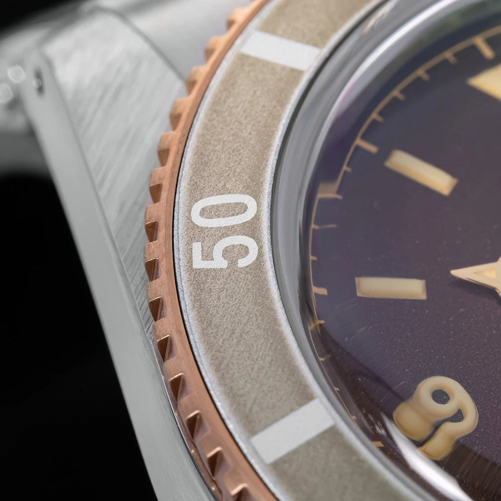 Thorn T028 Bronze Dive Watch PT5000 Automatic Movement Mechanical Watches Aluminum Bezel Sapphire 37mm Men Wristwatch