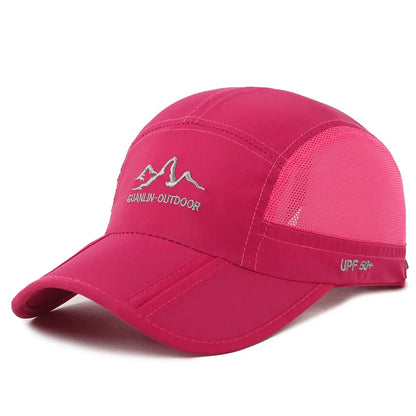 NIXHIT Outdoor Sports Foldable Thin Breathable Quick Drying Women Men's Baseball Cap Hiking Fishing Mountaineering Hat A246