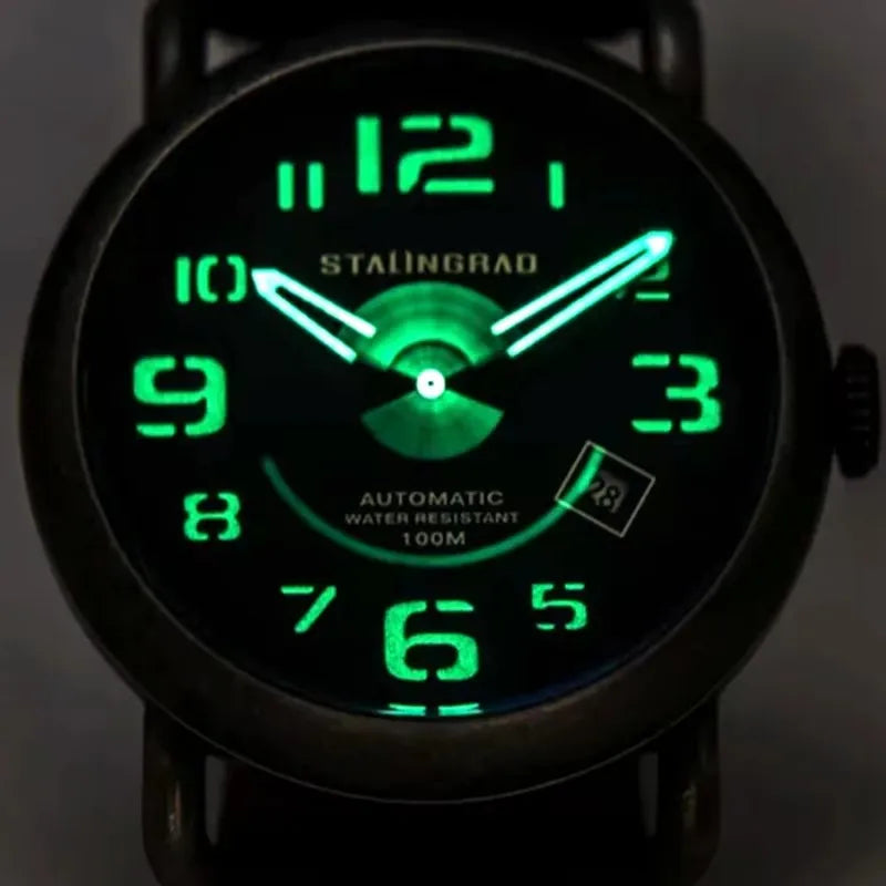 STALINGRAD original authentic men's watch, 8215 movement, 316L stainless steel, luminescent hands, waterproof to 100 meters