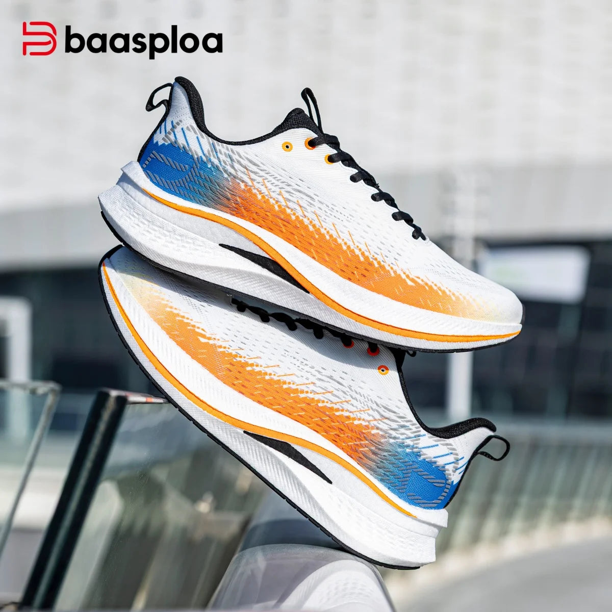 Baasploa løbesko til mænd, professionelle træningssko til kvinder, med kulfiberplade, åndbare sneakers i mesh, lette unisex-sportssko til mænd