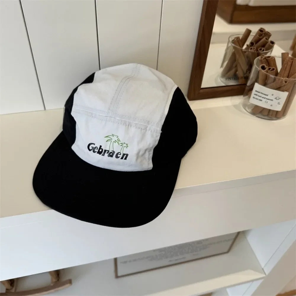 Retro Japanese Style Hip-hop Hats 5 Panel Thin Flat Brimmed Baseball Cap Quick-drying Breathable Sunscreen Hat Unisex