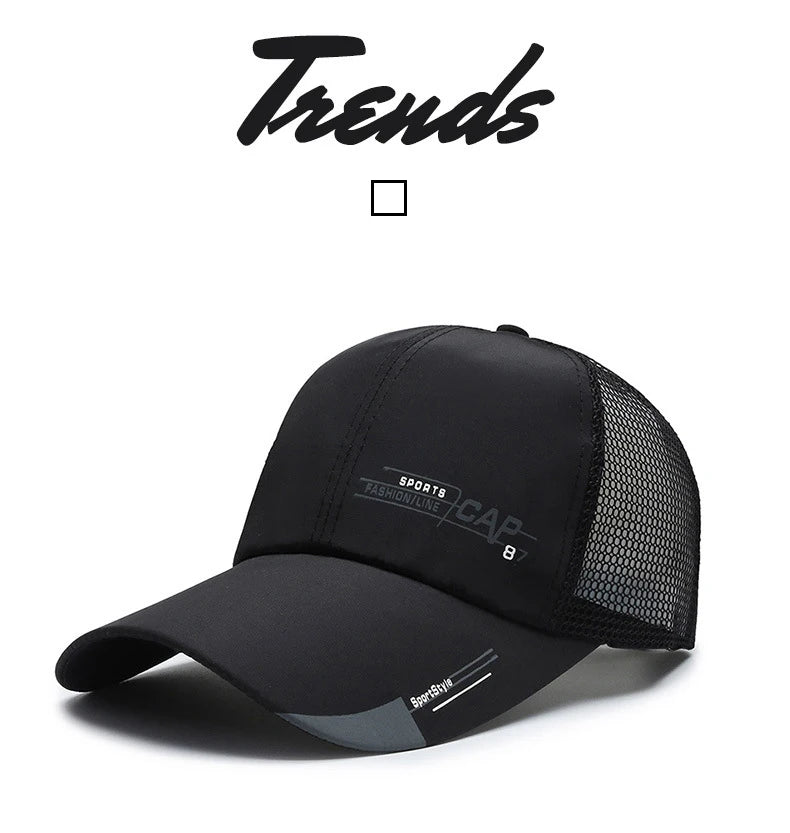Mens Summer Quick Dried Korean Casual Breathable Mesh Fisherman Hat
