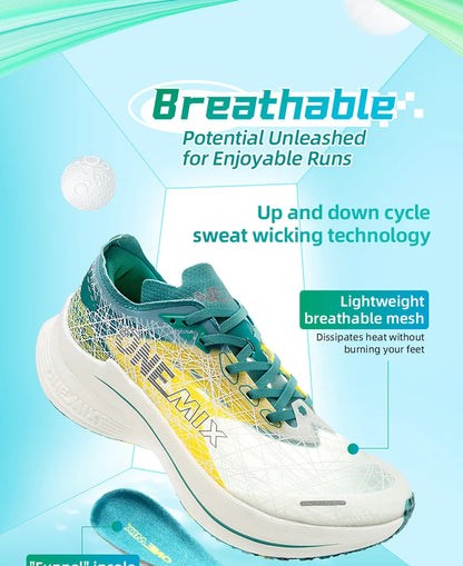 ONEMIX Carbon Fiber Plate Running Shoes Traction Shock Absorption Sneakers Professional Marathon PB Racing Sports Trainers Shoes