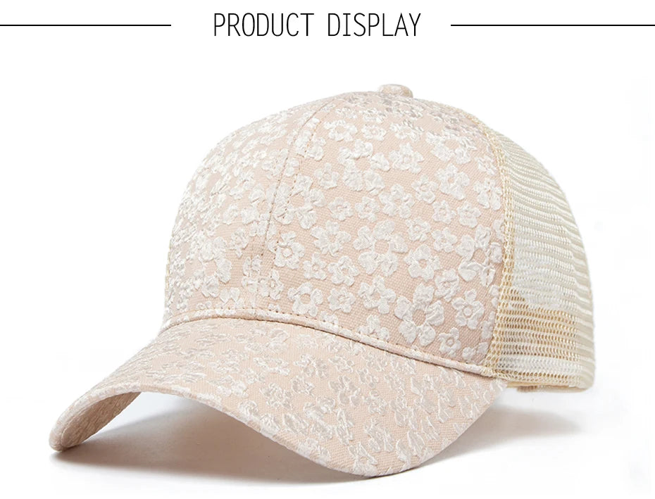 CNTANG 2024 New Print Mesh Caps Fashion Women Baseball Cap Summer Outdoor Casual Sun Hat For Female Hip Hop Girls Snapback