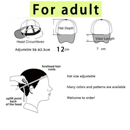 One Piece Baseball Cap Kids Anime Printed Adjustable Mesh Hat Visors Peaked Caps Sunshade Hats Outdoor Headwear Accessories Gift