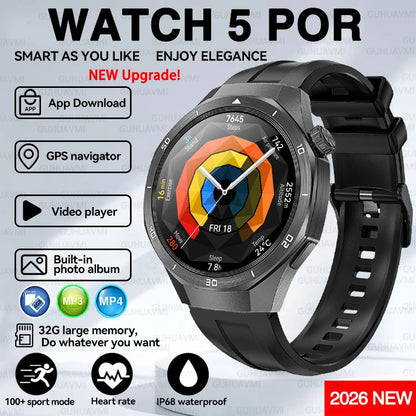 2026 New Watch 5 Pro Genuine Smart Watch GPS Map Navigation NFC Call 32GB memory Clock Built-in Video Music playback Smart Watch