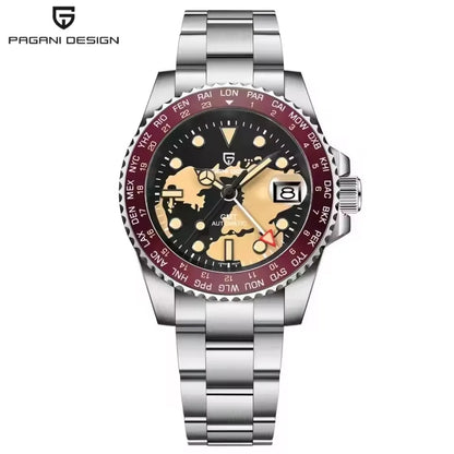 PAGANI DESIGN V4 40MM GMT NH34 Luxury Men's Watches Top Fashion Automatic Mechanical Watches for Men Sapphire Waterproof Clock