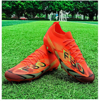 Nouvelles chaussures de football pour hommes FG, chaussures de football ultralégères, chaussures d'entraînement en plein air, chaussures de match de football, crampons longs antidérapants, livraison directe