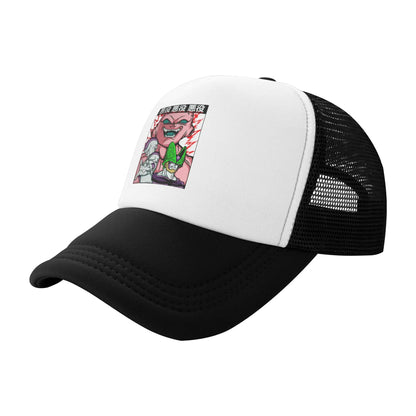 Produit gaming premium Fraquane Men Women Kid Goku Rage Dragon Ball Z Trucker Caps Mesh Baseball Caps Snapback Caps Hats Sun Hats Adjustable Golf Hats Spring, casquette noire et blanche