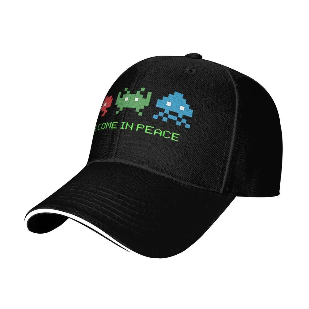 Videojuego de disparos «Space Invaders» «Venimos en paz» Gorra resistente para todas las estaciones Gorra de verano para mujer