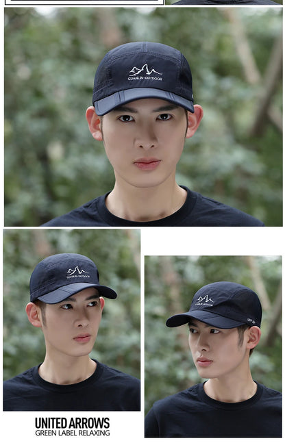 NIXHIT Outdoor Sports Foldable Thin Breathable Quick Drying Women Men's Baseball Cap Hiking Fishing Mountaineering Hat A246