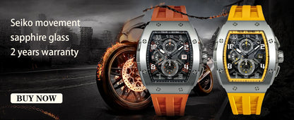 Relógio TSAR BOMBA New TB8204 para Homem, Quartzo Japonês, Cronógrafo, 50M à Prova de Água, Estilo Desportivo, Relógio de Pulso Masculino de Luxo, Presente para Homem
