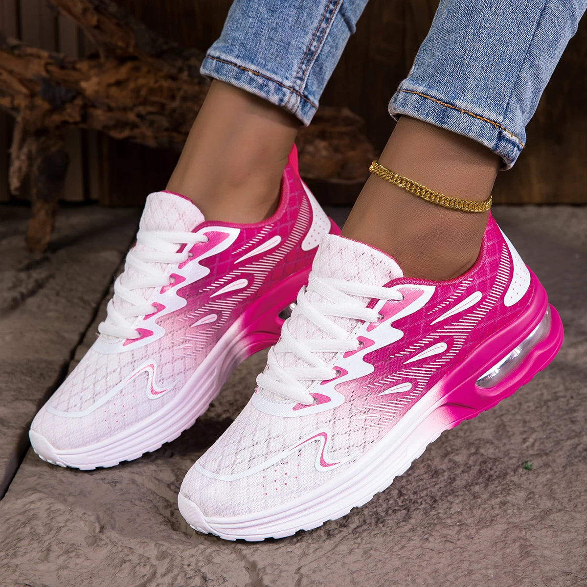 YRZL Women Sneakers Shoes Breathable Lightweight Running Shoes Non Slip Wear Resistant Comfortable Women's  Walking Shoes