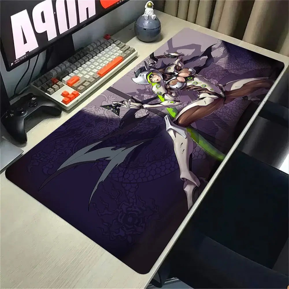 Overwatch 2 Gaming Accessories Mouse Pad Gamer Cabinet Pc Big Desk Mat Computer Keyboard Desks Xxl Mousepad Anime Large Mausepad, produit gaming premium Fraquane