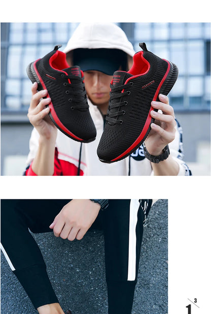 Zapatillas de running para hombre, transpirables, ligeras y cómodas, calzado casual masculino, tenis outdoor slip-on para caminar